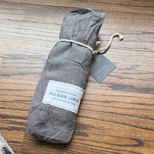 Restoration Hardware Stonewashed Belgian Linen lumbar pillow sham KING